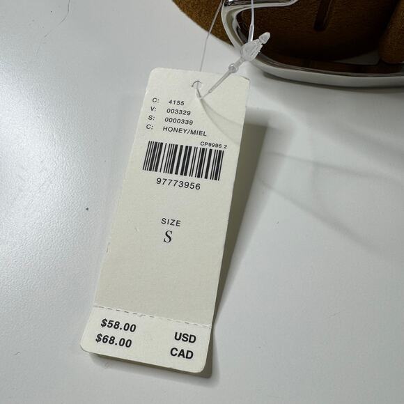 NWT ANTHROPOLOGIE Adjustable Notch Belt Blown Silver Small - Picture 3 of 4